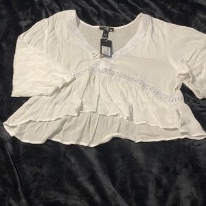 New streetwear society cropped blouse XL